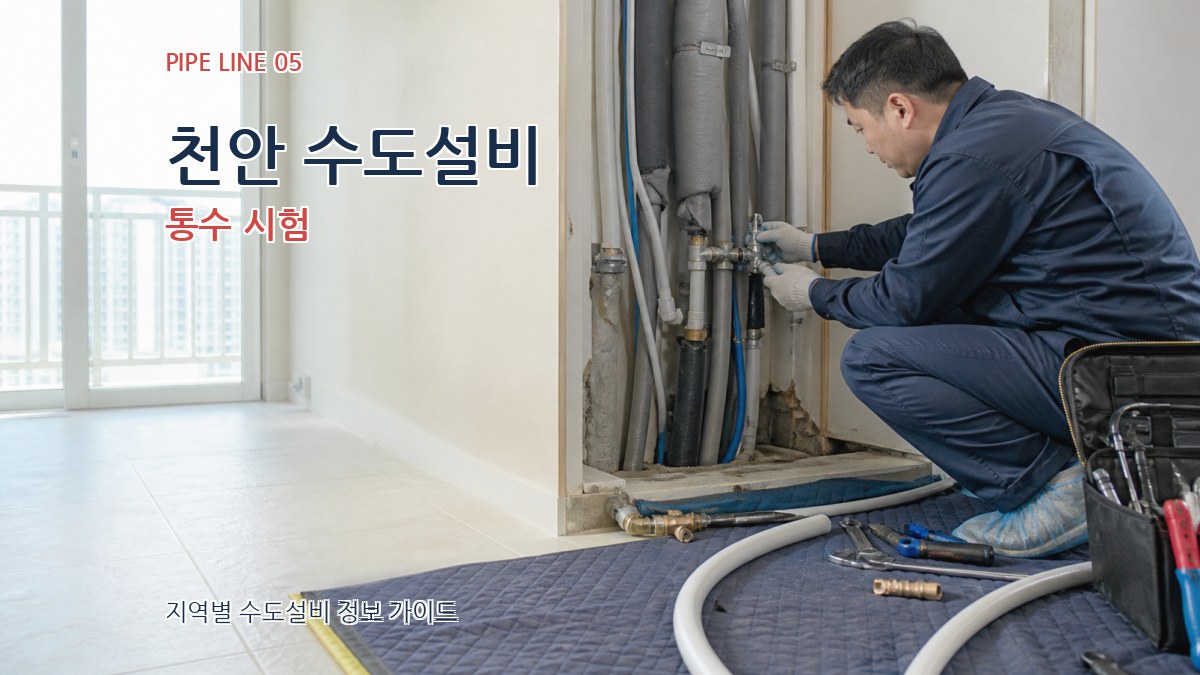 천안 수도설비 통수 시험