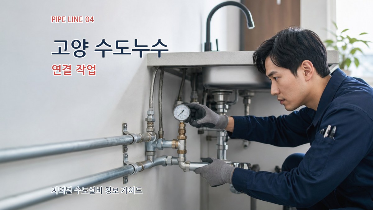 고양 수도누수 연결 작업