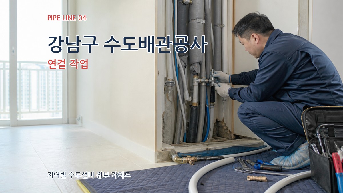 강남구 수도배관공사 연결 작업