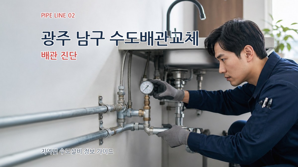 광주 남구 수도배관교체 배관 진단