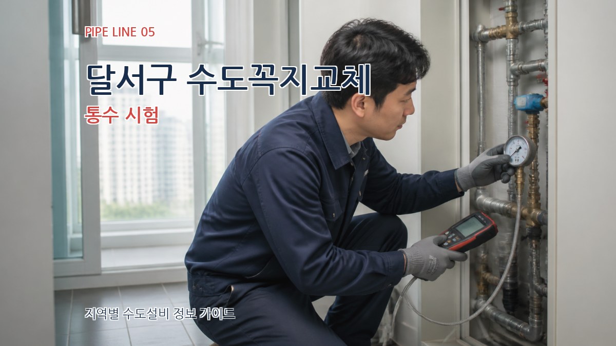 달서구 수도꼭지교체 통수 시험