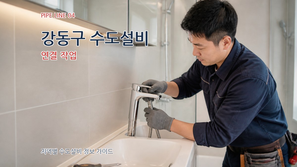 강동구 수도설비 연결 작업