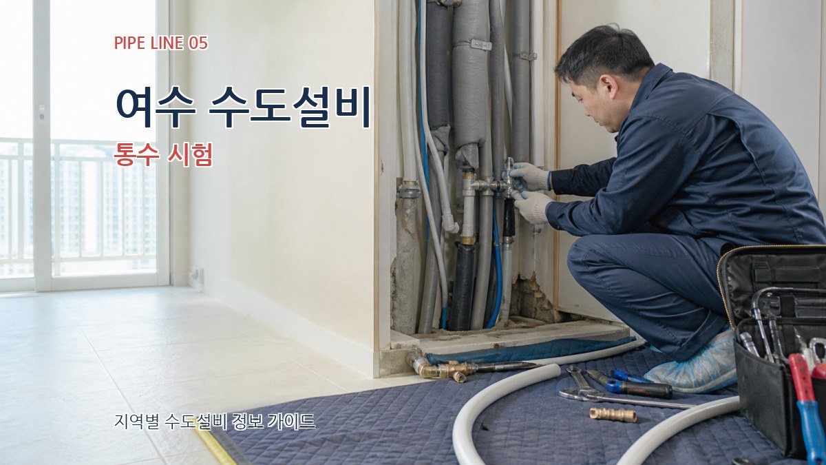 여수 수도설비 통수 시험