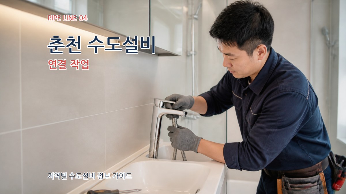 춘천 수도설비 연결 작업