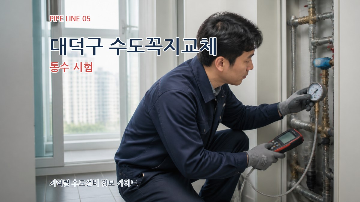 대덕구 수도꼭지교체 통수 시험
