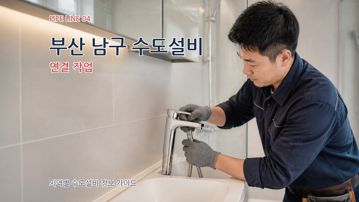 부산 남구 수도설비 연결 작업
