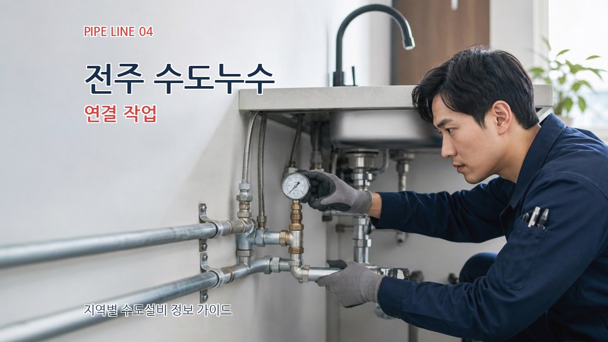전주 수도누수 연결 작업
