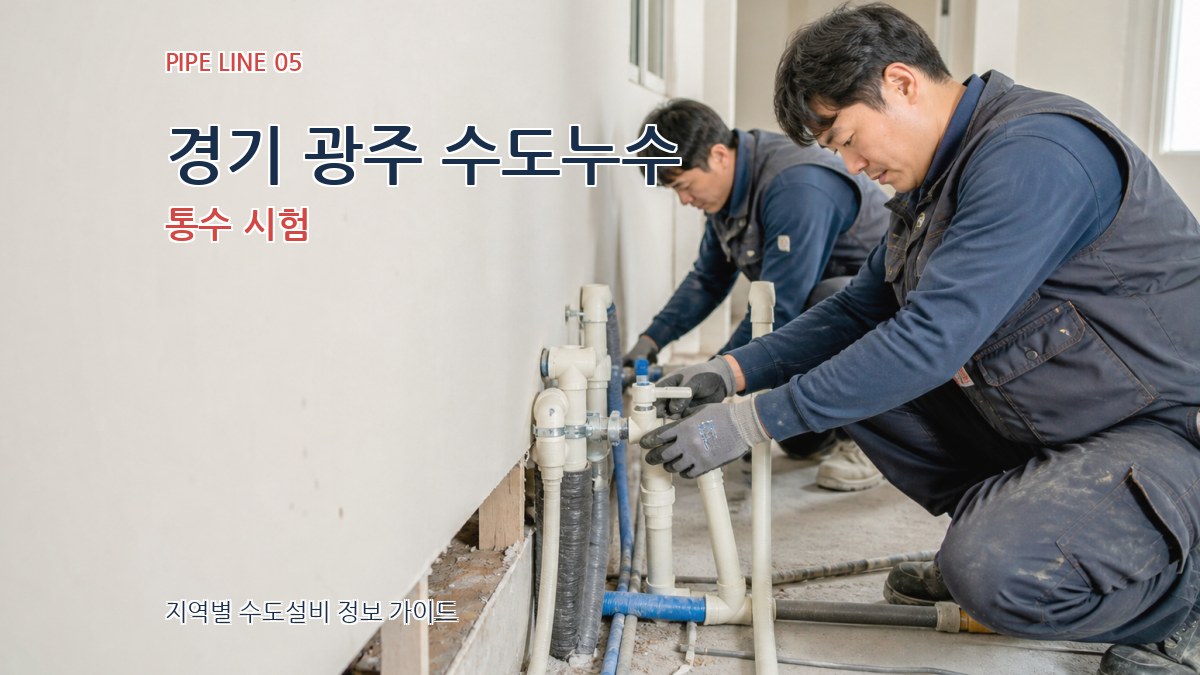 경기 광주 수도누수 통수 시험