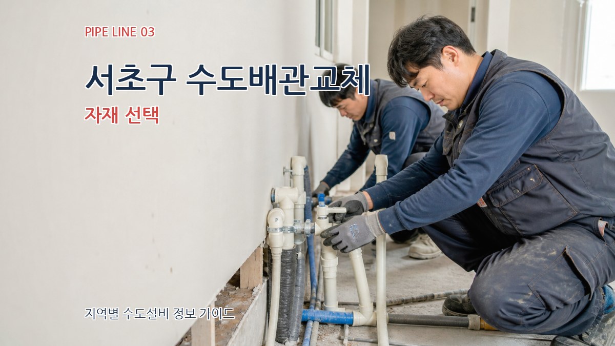 서초구 수도배관교체 자재 선택