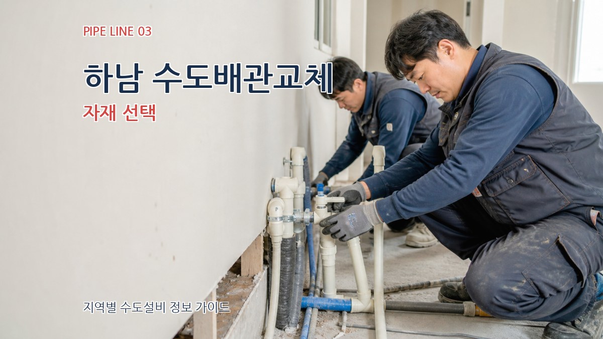 하남 수도배관교체 자재 선택