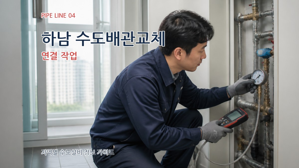 하남 수도배관교체 연결 작업