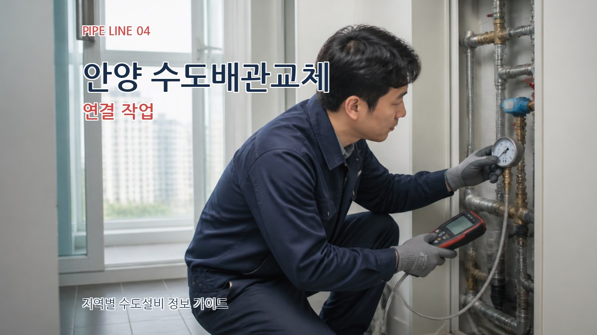 안양 수도배관교체 연결 작업