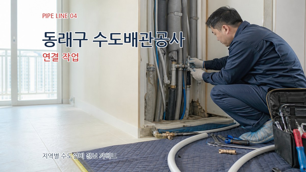 동래구 수도배관공사 연결 작업