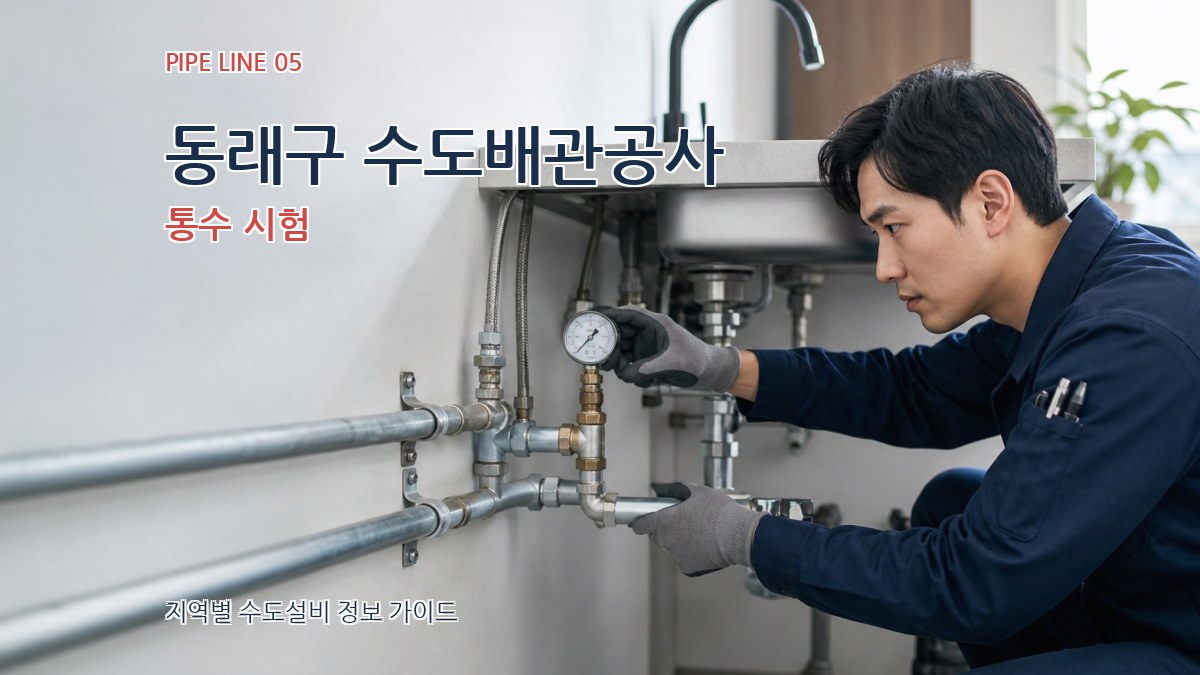동래구 수도배관공사 통수 시험