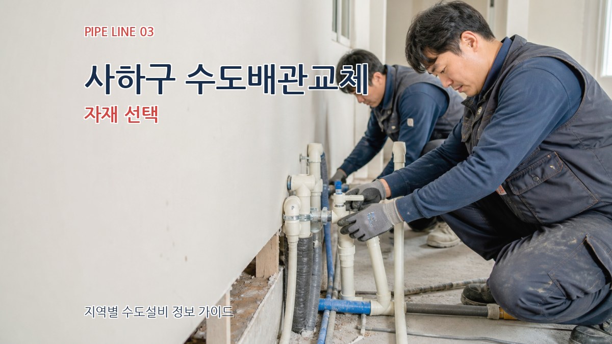 사하구 수도배관교체 자재 선택