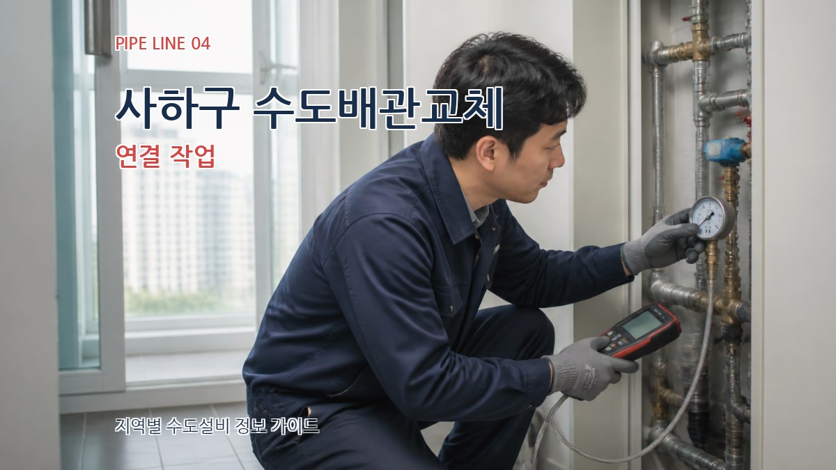 사하구 수도배관교체 연결 작업
