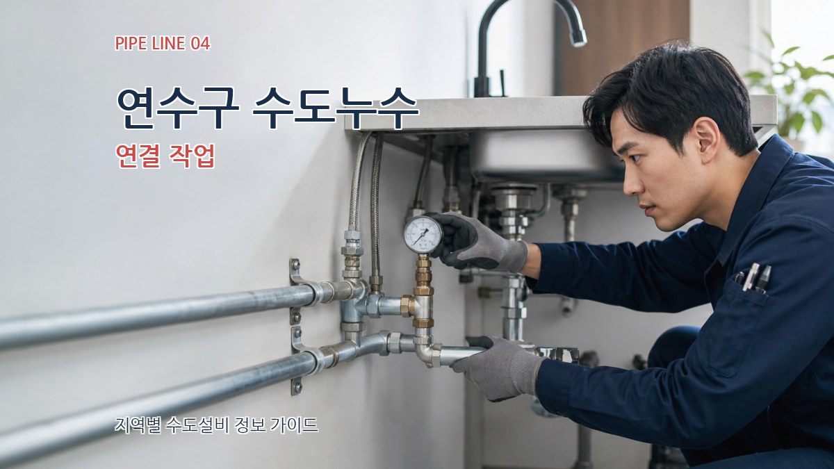 연수구 수도누수 연결 작업