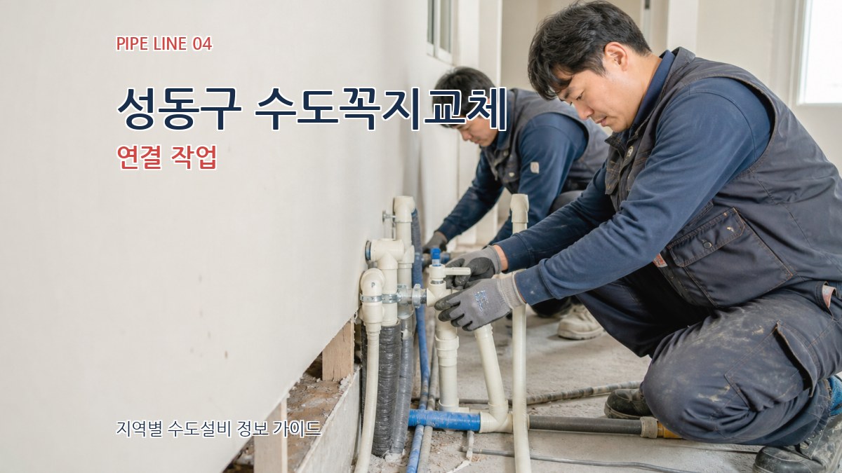 성동구 수도꼭지교체 연결 작업