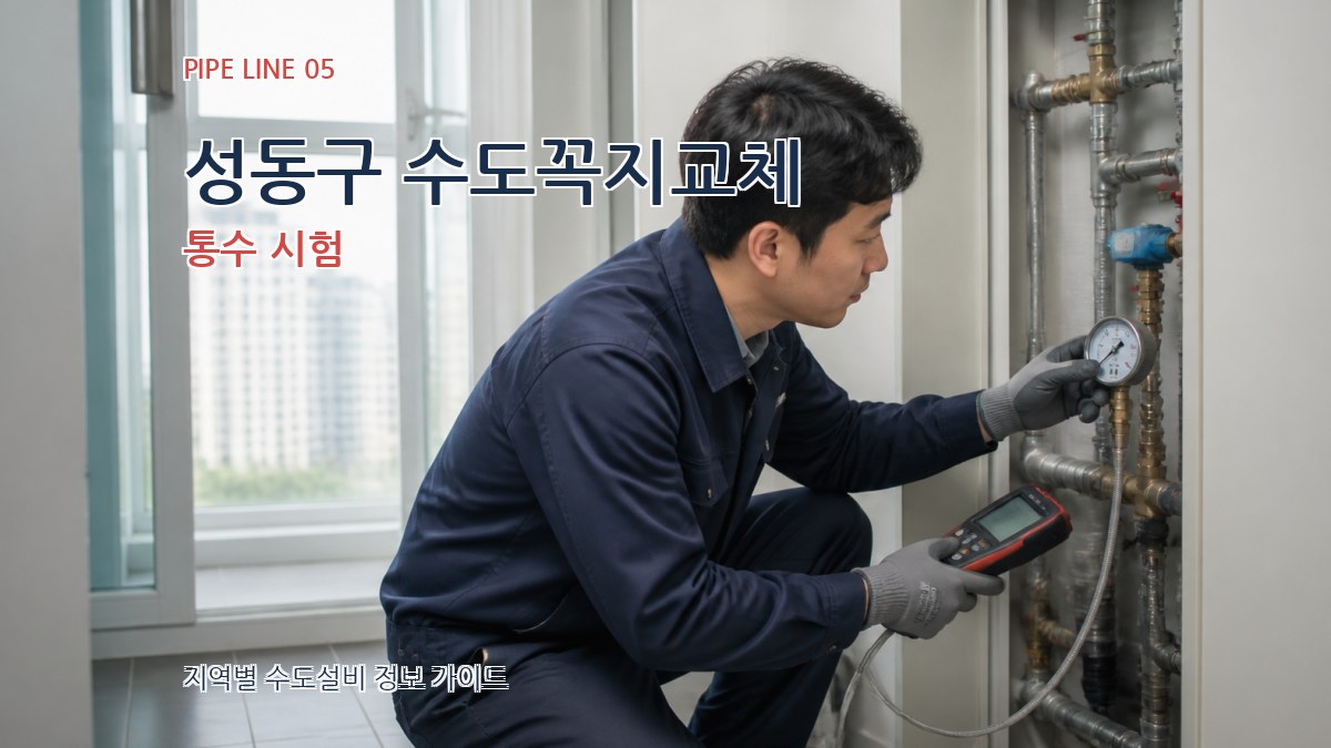 성동구 수도꼭지교체 통수 시험