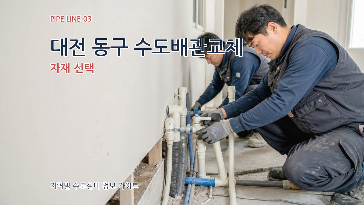 대전 동구 수도배관교체 자재 선택