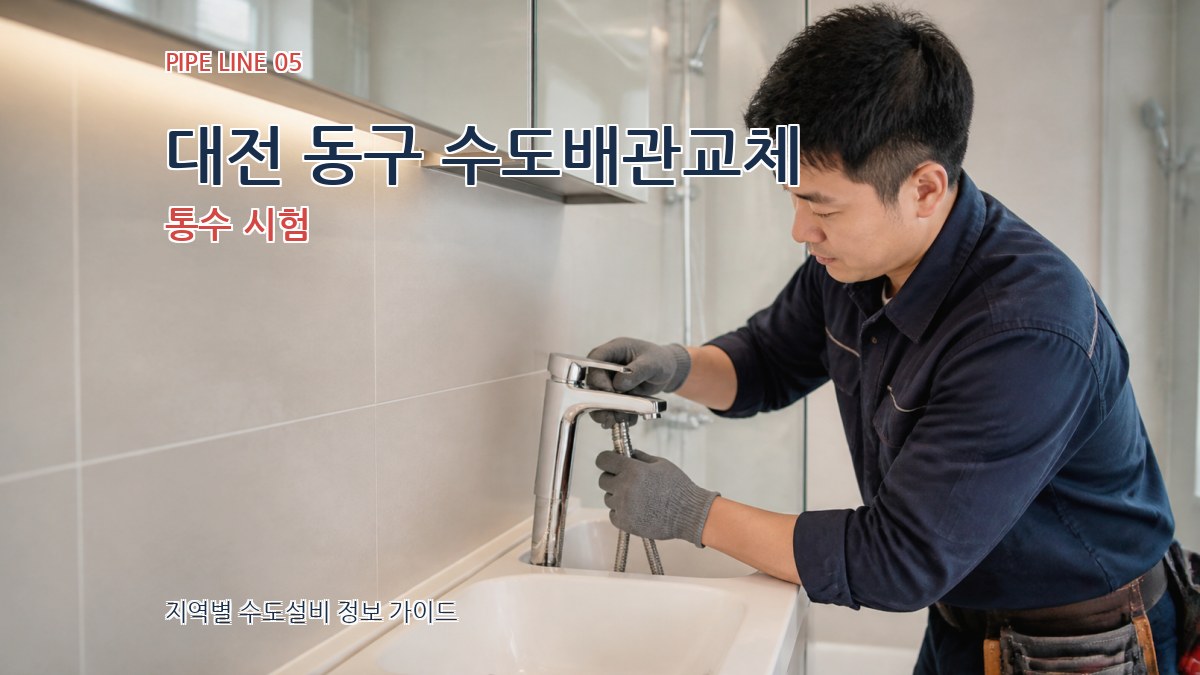 대전 동구 수도배관교체 통수 시험