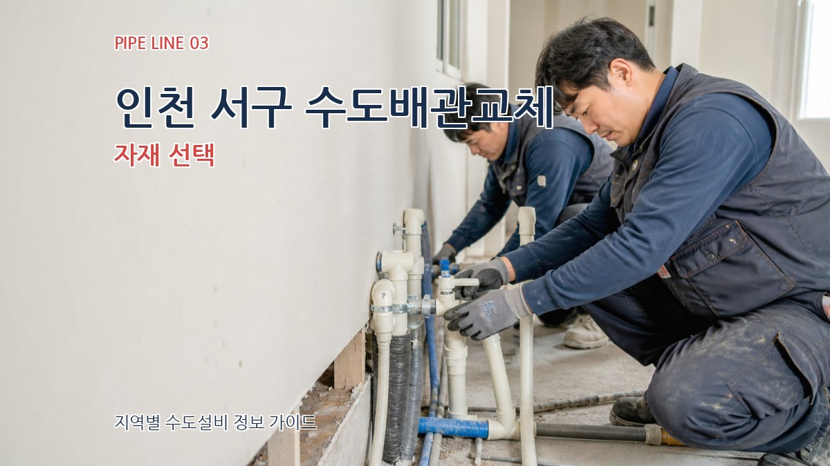 인천 서구 수도배관교체 자재 선택