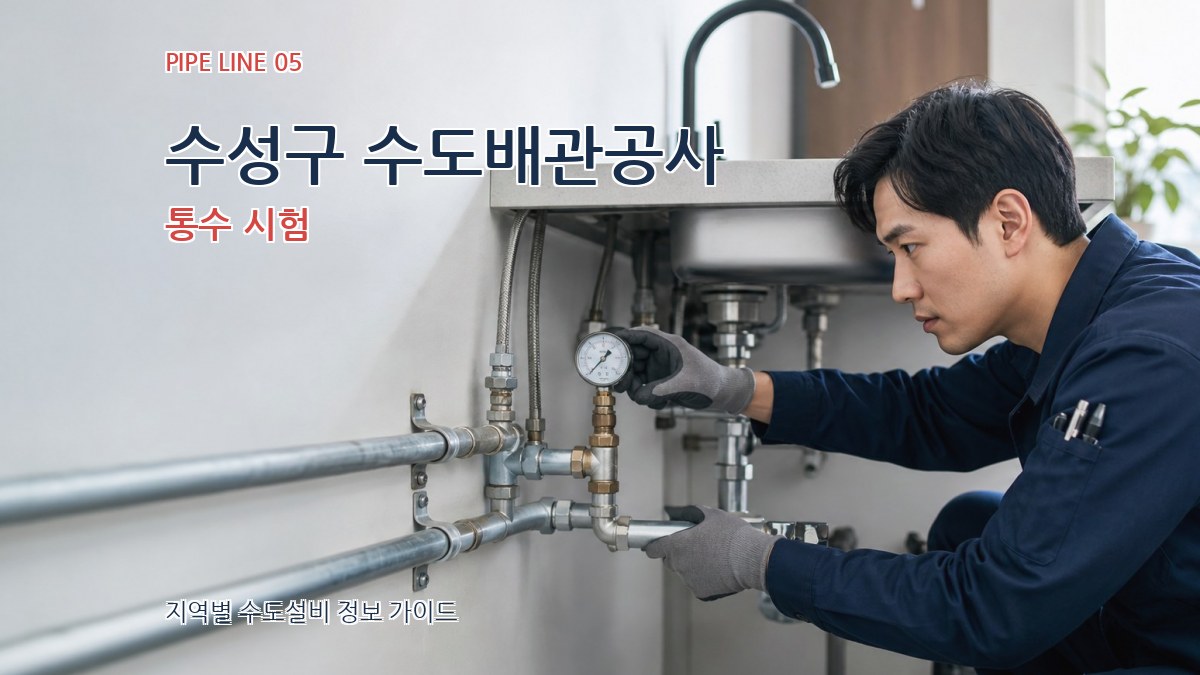 수성구 수도배관공사 통수 시험