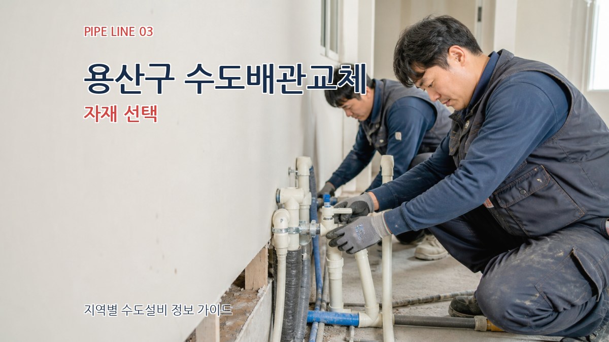 용산구 수도배관교체 자재 선택