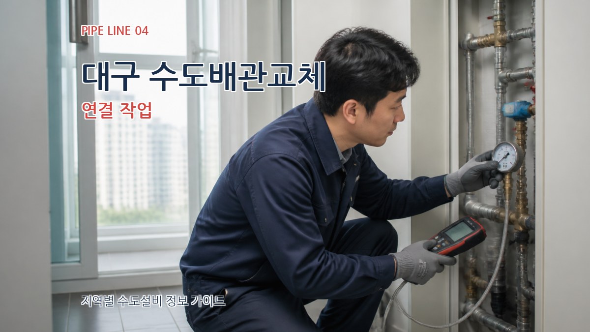 대구 수도배관교체 연결 작업