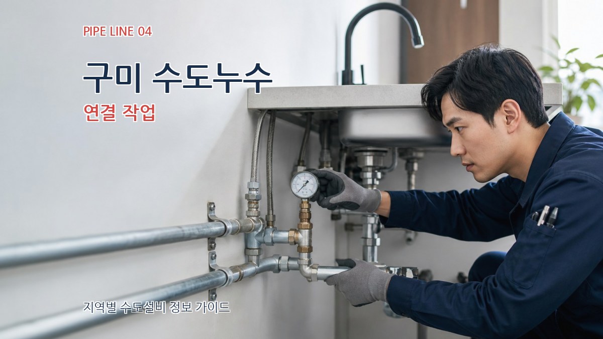 구미 수도누수 연결 작업