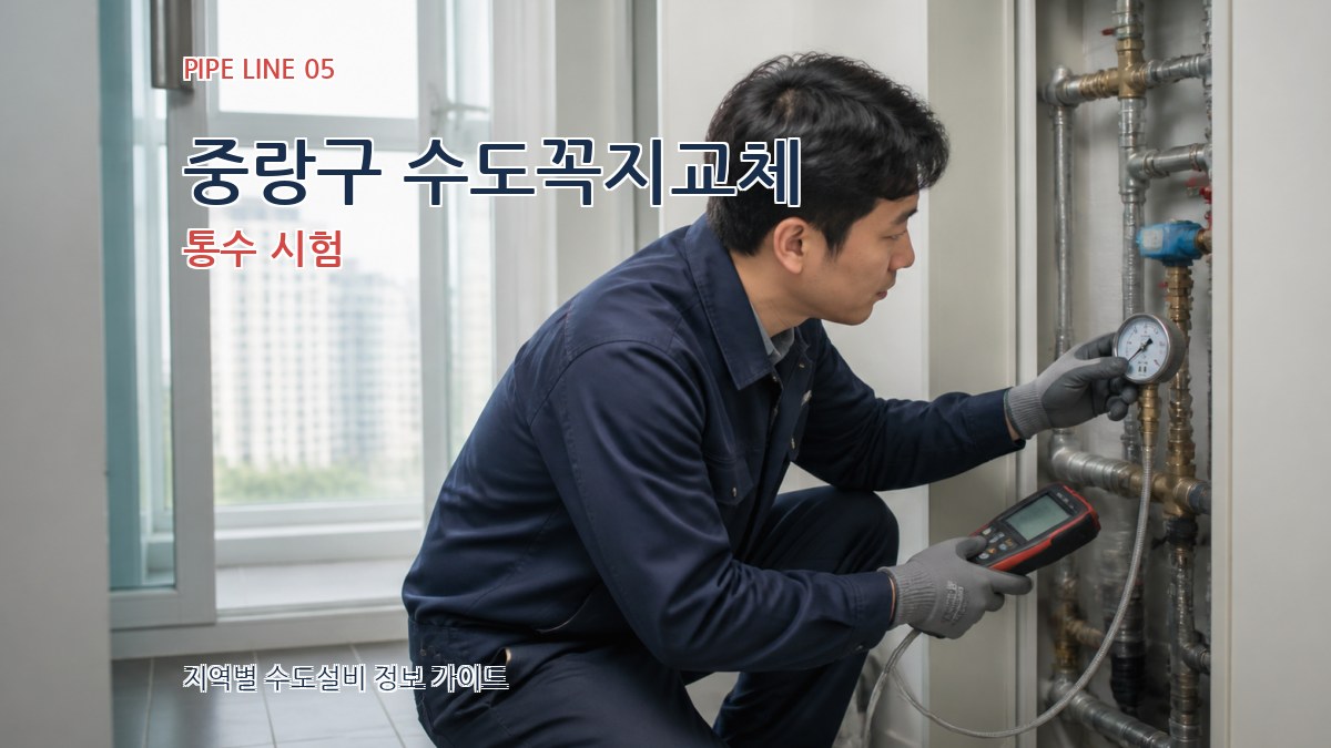중랑구 수도꼭지교체 통수 시험