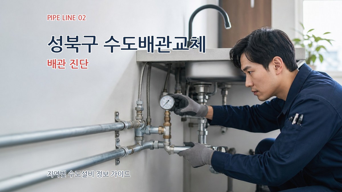성북구 수도배관교체 배관 진단