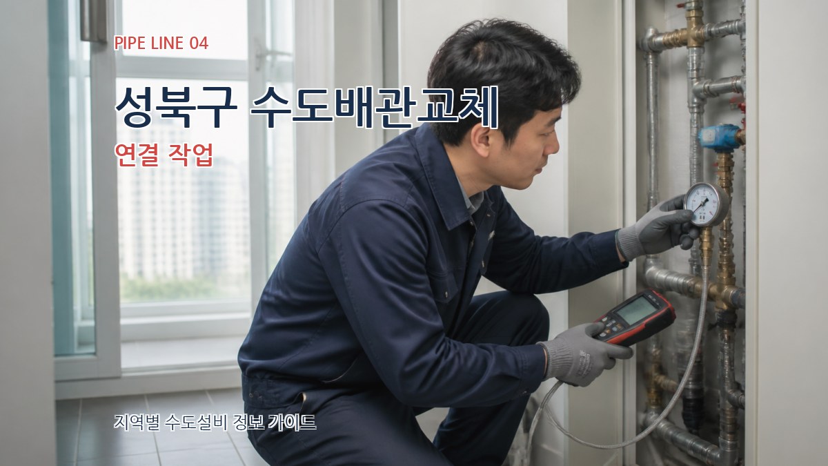 성북구 수도배관교체 연결 작업