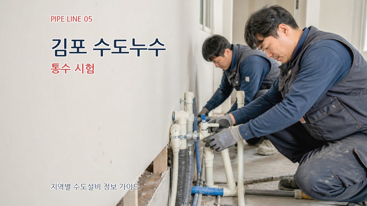 김포 수도누수 통수 시험