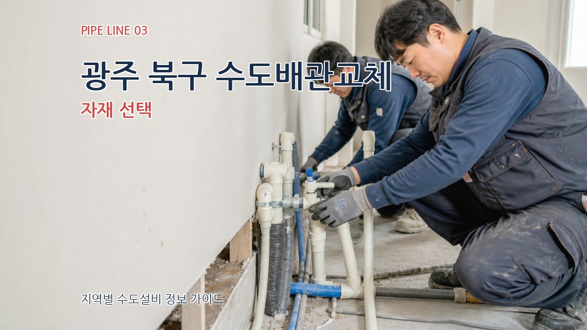 광주 북구 수도배관교체 자재 선택
