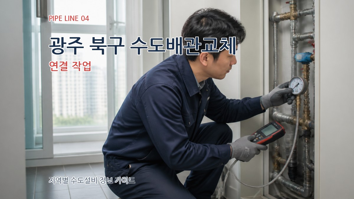 광주 북구 수도배관교체 연결 작업