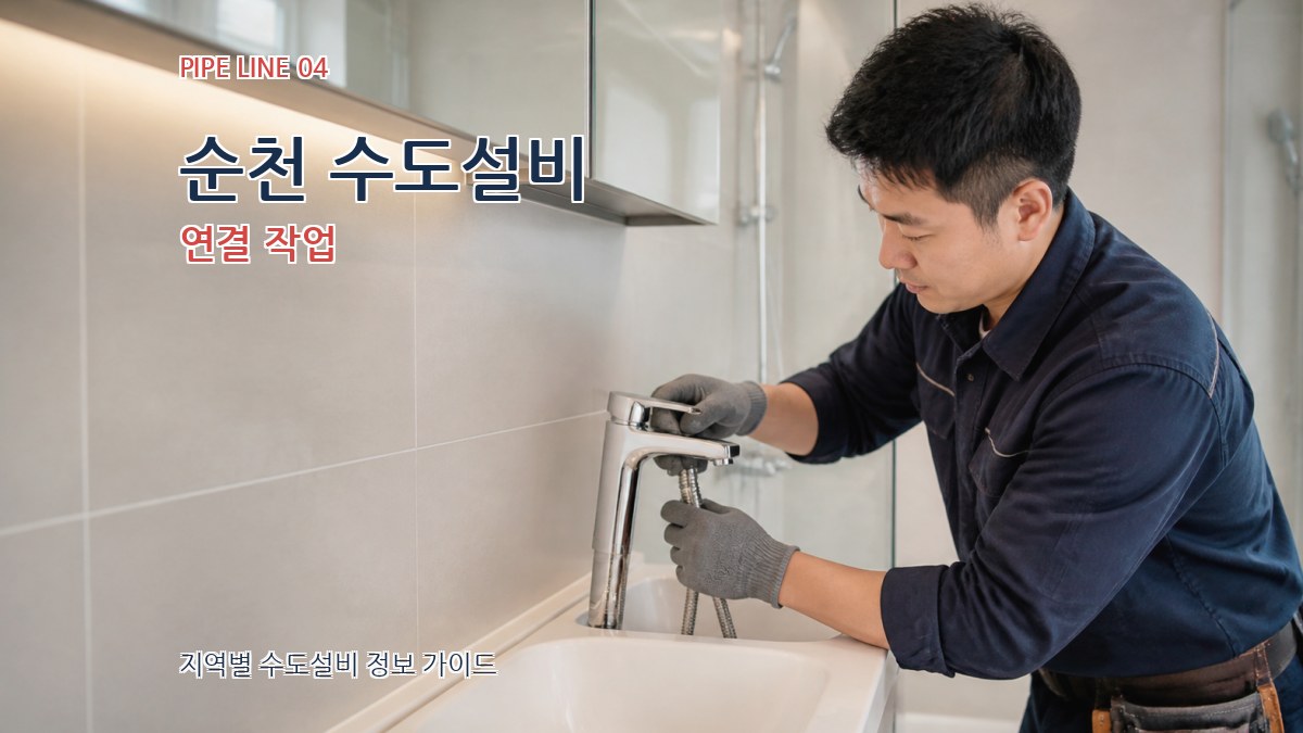 순천 수도설비 연결 작업