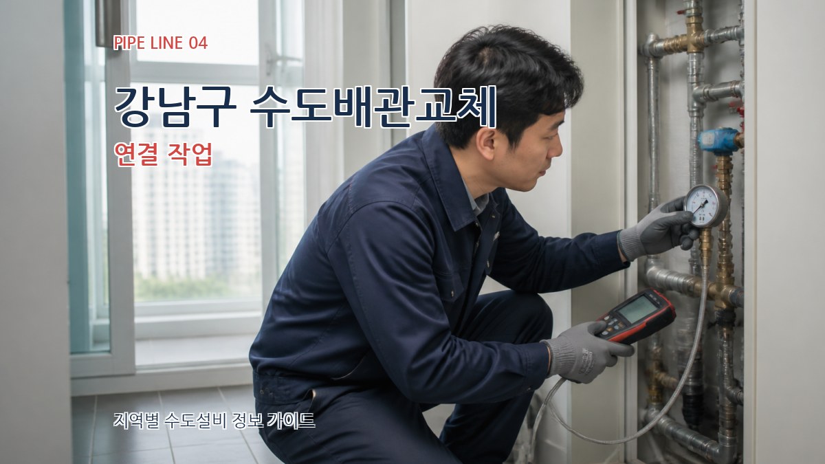 강남구 수도배관교체 연결 작업