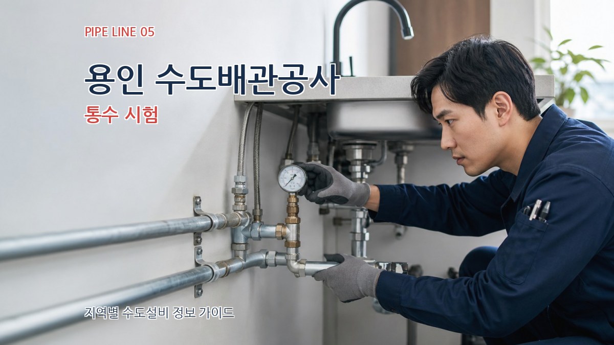 용인 수도배관공사 통수 시험