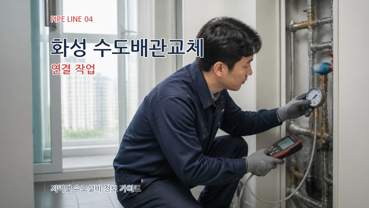 화성 수도배관교체 연결 작업