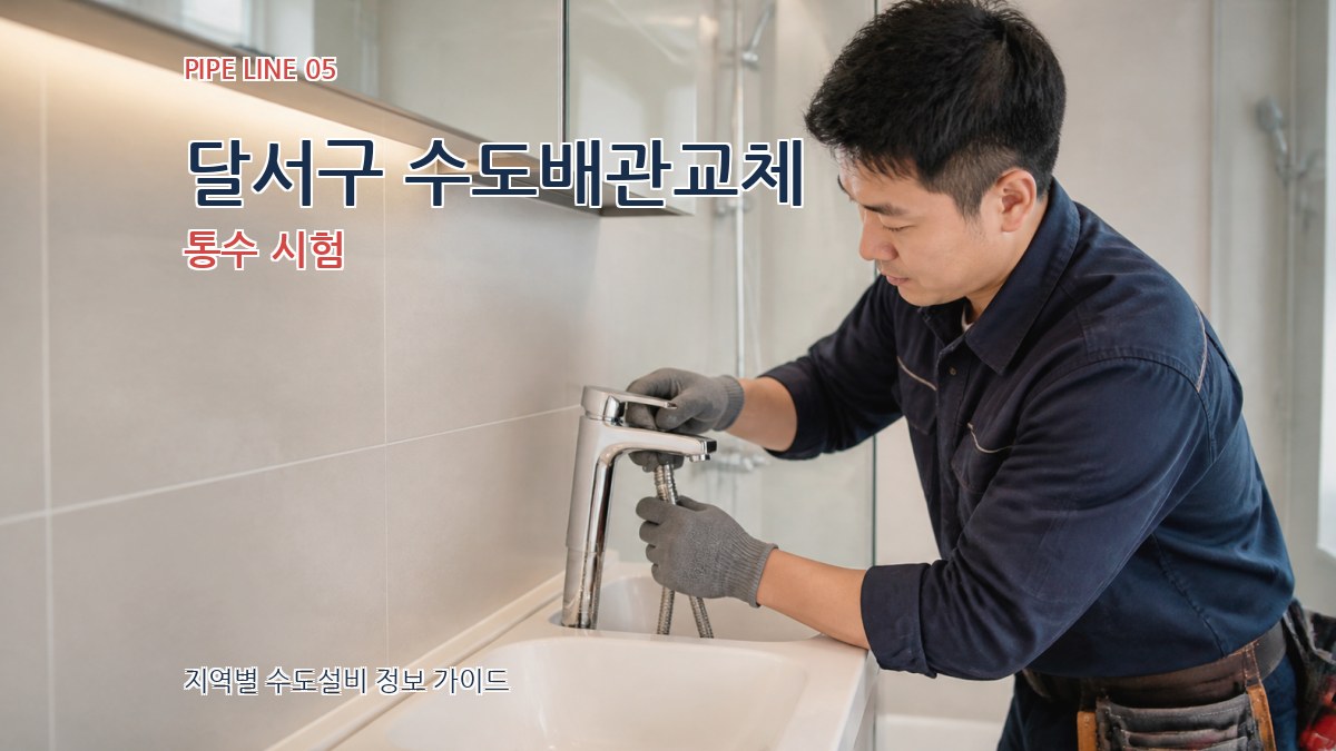 달서구 수도배관교체 통수 시험
