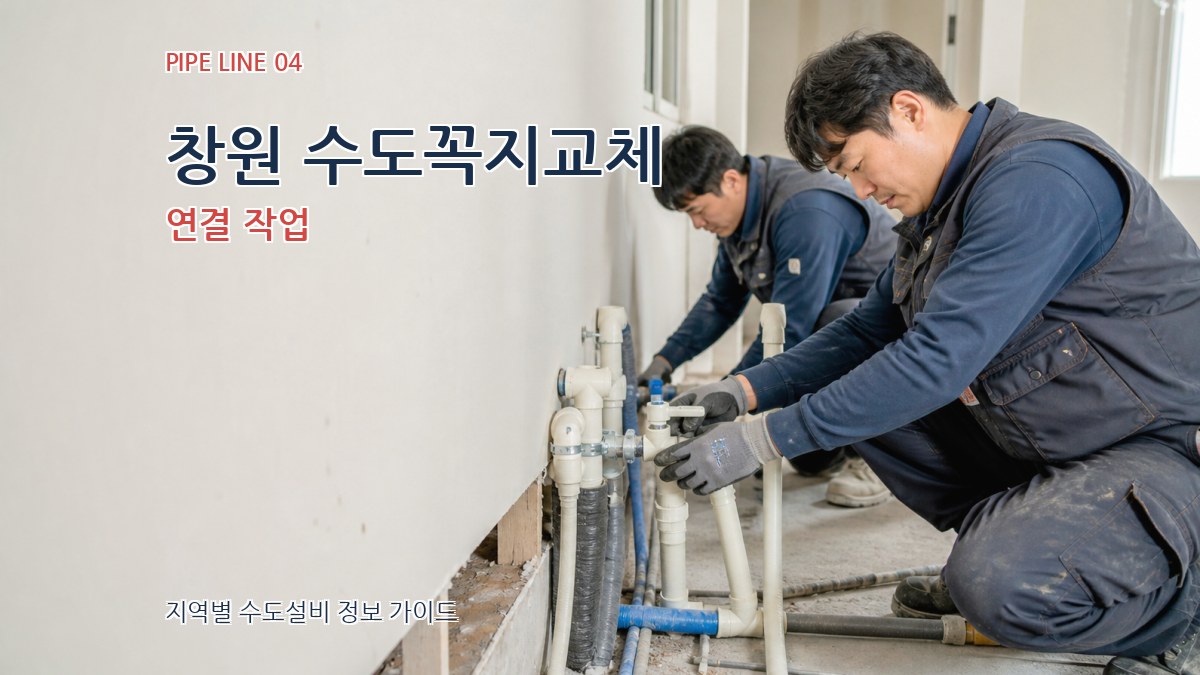 창원 수도꼭지교체 연결 작업