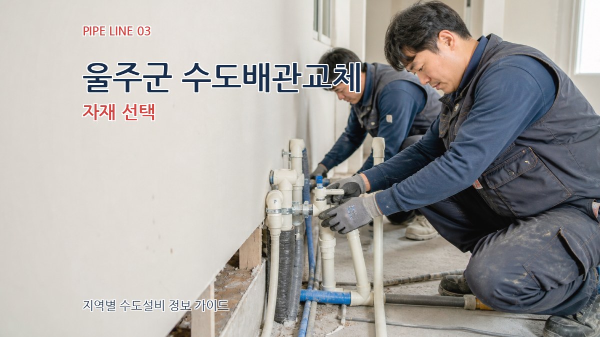 울주군 수도배관교체 자재 선택