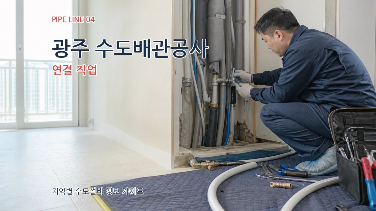 광주 수도배관공사 연결 작업