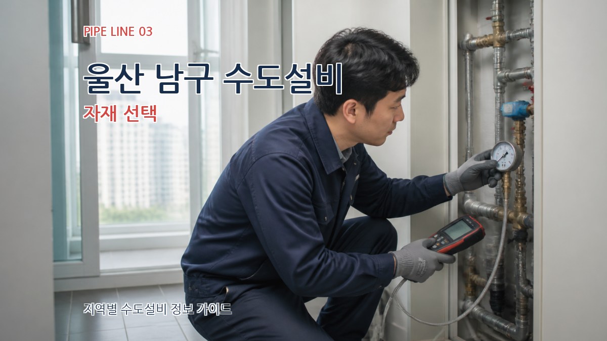 울산 남구 수도설비 자재 선택