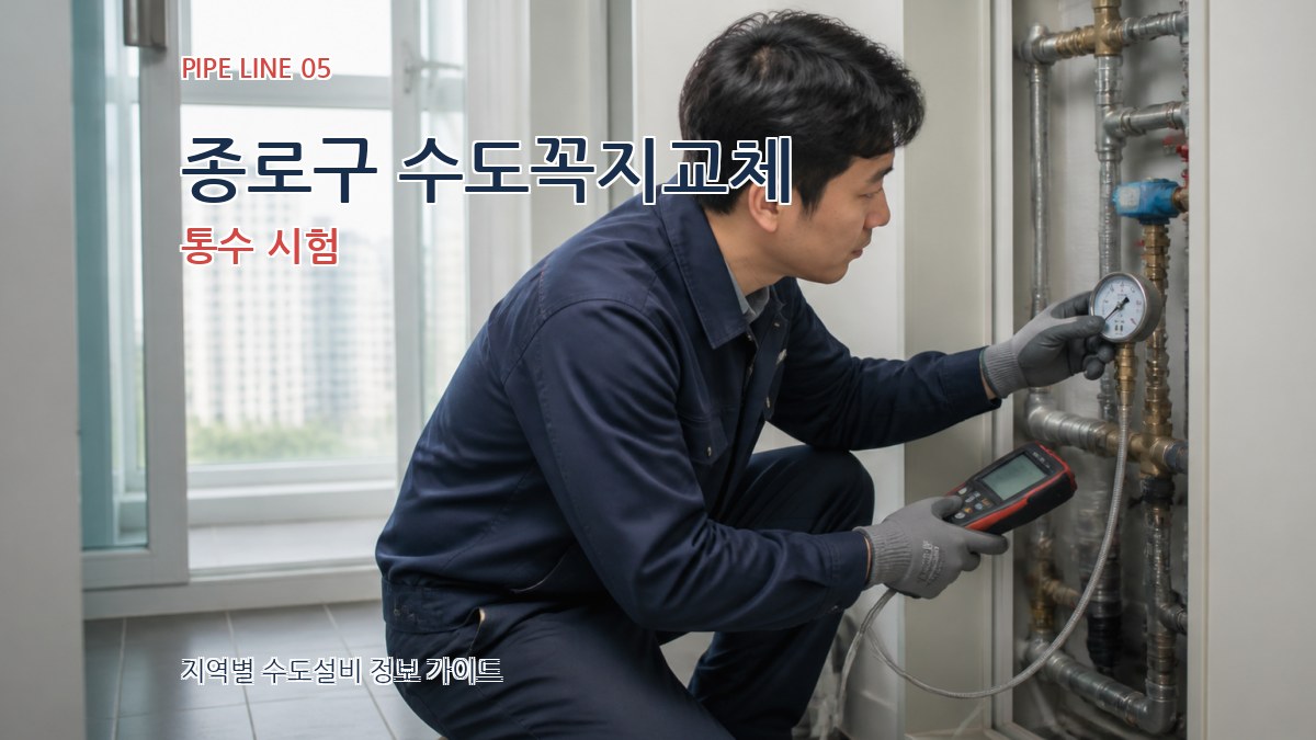 종로구 수도꼭지교체 통수 시험