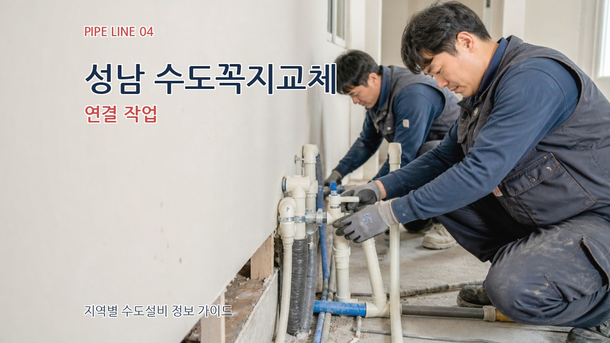 성남 수도꼭지교체 연결 작업