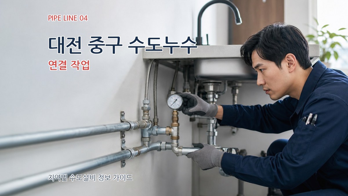 대전 중구 수도누수 연결 작업
