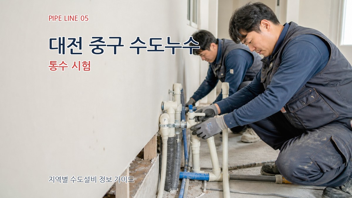 대전 중구 수도누수 통수 시험