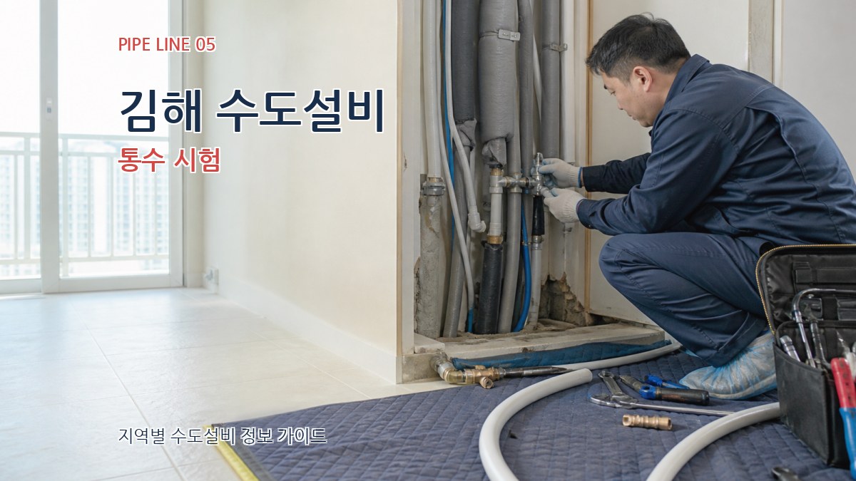 김해 수도설비 통수 시험